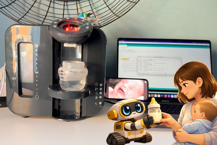 AI baby feeding bottle prepping machine